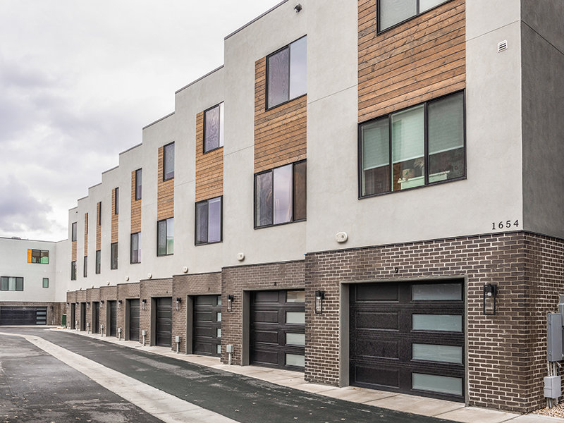Modern townhomes for rent in Cottonwood Heights, Utah with private attached garages at 23 Views Townhomes, a quiet boutique rental community.